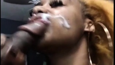 Black Amateur's Blowjob Webcam Show