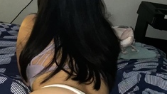 Solo booty assed babe ass toying masturbation in hi def