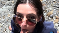 Amateur blowjob outdoor