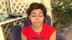 Ebony slut Tatiana Brown has a tight hairy snatch longing for action