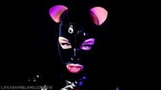 Amateur CDin latex dildoing