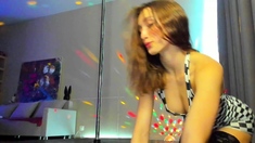 Amateur striptease and Solo masturbation