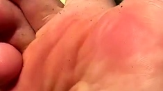 Linsey Dawn solo foot fetish