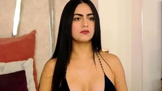 Busty brunette with big boobs rides cock