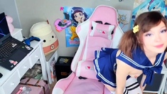Slutty Teen Squirter Fucks Both Her Holes After Sloppy Blowj