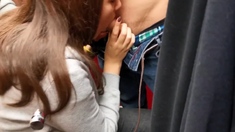 Teen Sucks Big Cock in Public Fitting Room
