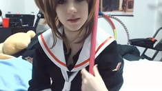 Hot amateur webcam teen masturbates for their fans