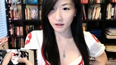 Webcam Asian chick anal masturbation tease