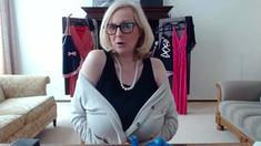 Big Boobed Blonde Masturbates With A Dildo In The Bathroom