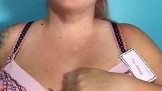 Busty brunette with big boobs rides cock