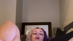 Curly Blonde Teen Records Solo Dildo Masturbation More at