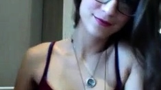 Brunette Couch Webcam Solo Fun Masturbating