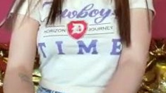 Amateur Brunette Teen Natural Tit Caught Masturbating Cheat