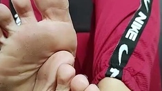 Three milfs and guy in foot fetish orgy