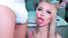 Amateur Blonde Teen Blowjob Cumshot Swallow