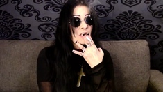 Lesbian OZZY Halloween Cosplay Smoking