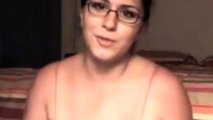 Busty Curly Brunette With Big Boobs Fucks On Couch