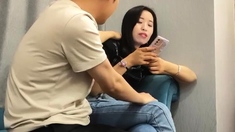 POV close up asian gf blowjob