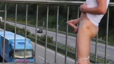 Outdoor Handjob For A Big-cocked Hunk