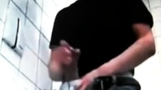 Azeri Jerking Huge Cock At Public Toilet