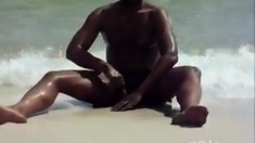 jerking off at the beach