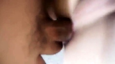 Close up of a hot smooth ass taking dick.