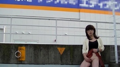 Japanese Crossdresser Outdoor Flashing.